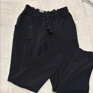 Black jogger sweatpants high waisted